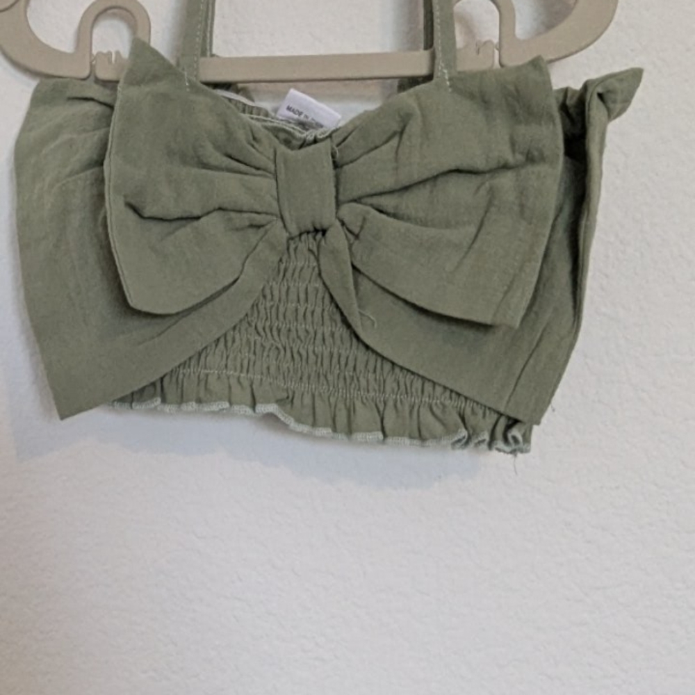 Green Bow Tube Top